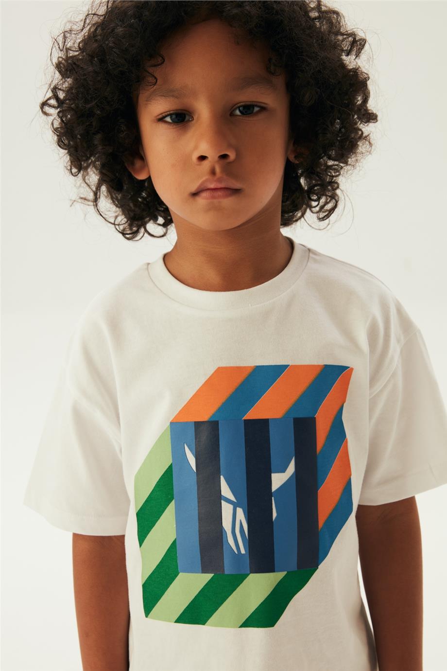 Nebbati Erkek Çocuk Beyaz T-Shirt