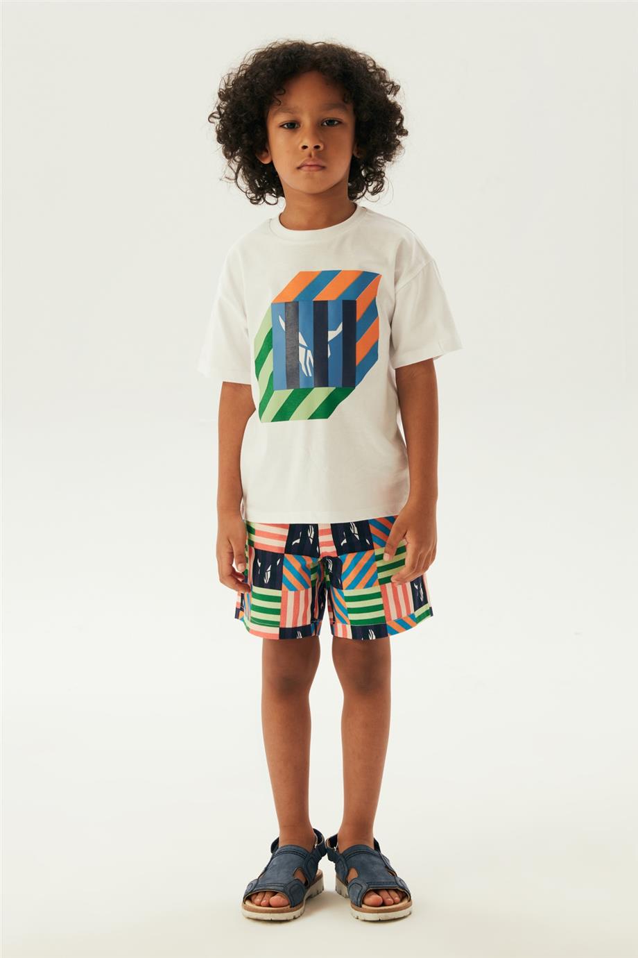 Nebbati Erkek Çocuk Beyaz T-Shirt