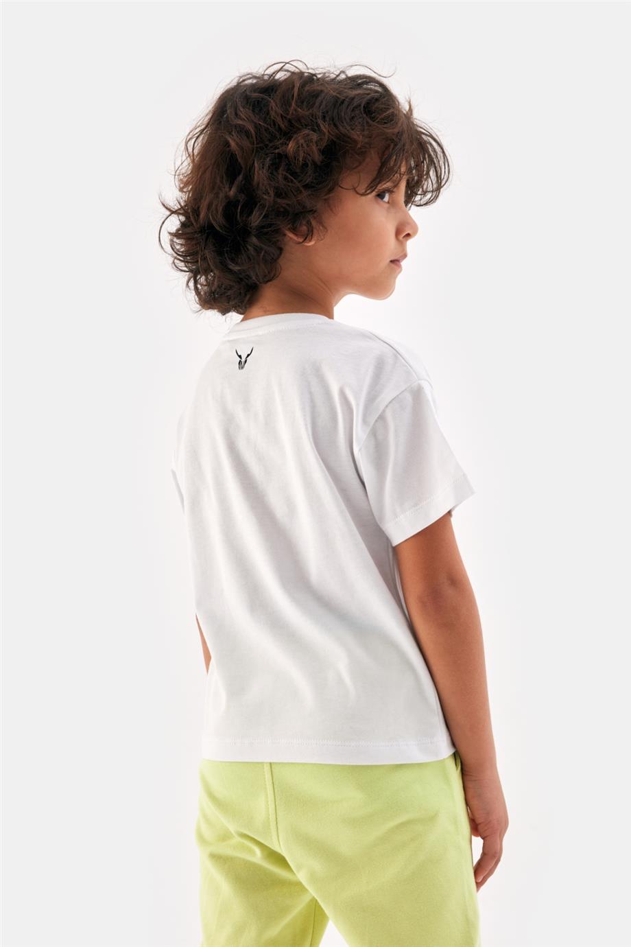 Nebbati Erkek Çocuk Beyaz Tshirt