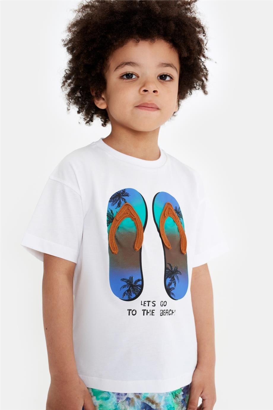 Nebbati Erkek Çocuk Beyaz Tshirt