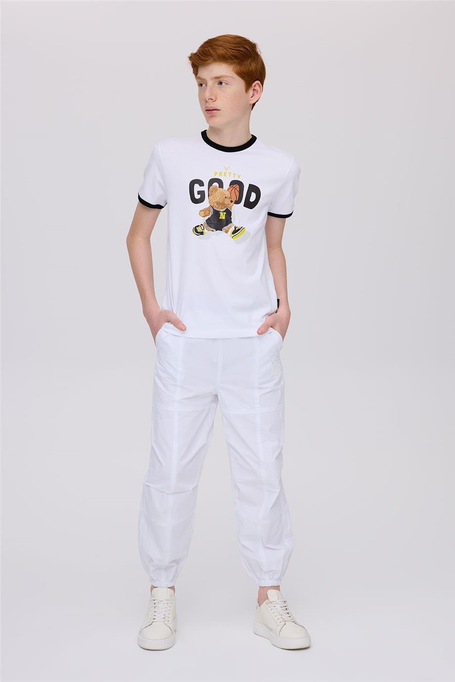 Nebbati Erkek Çocuk Beyaz TshirtNebbati Erkek Çocuk Beyaz Tshirt