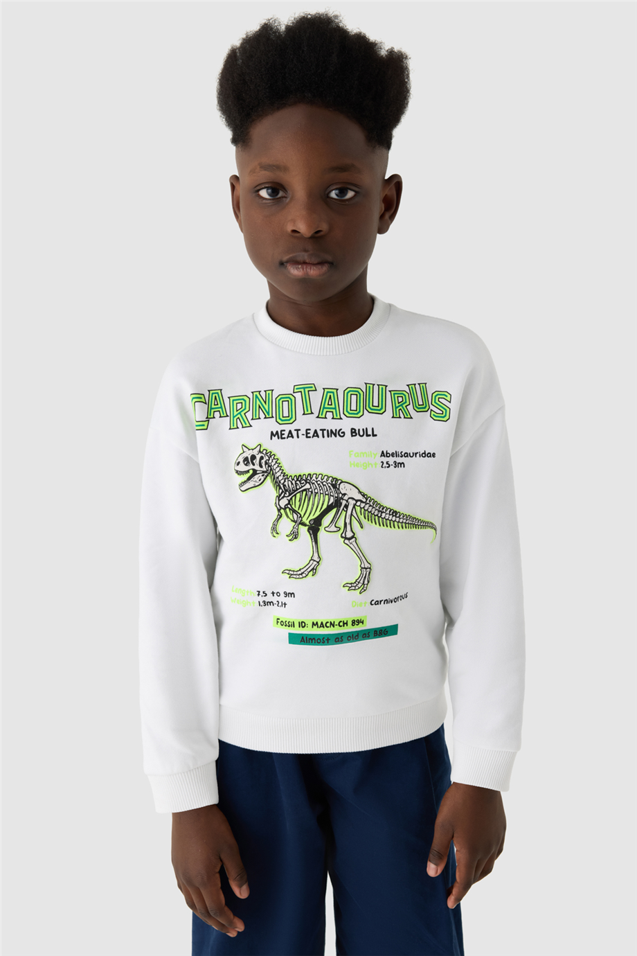Nebbati Erkek Çocuk Bisiklet Yaka Oversize SweatshirtNebbati Erkek Çocuk Bisiklet Yaka Oversize Sweatshirt