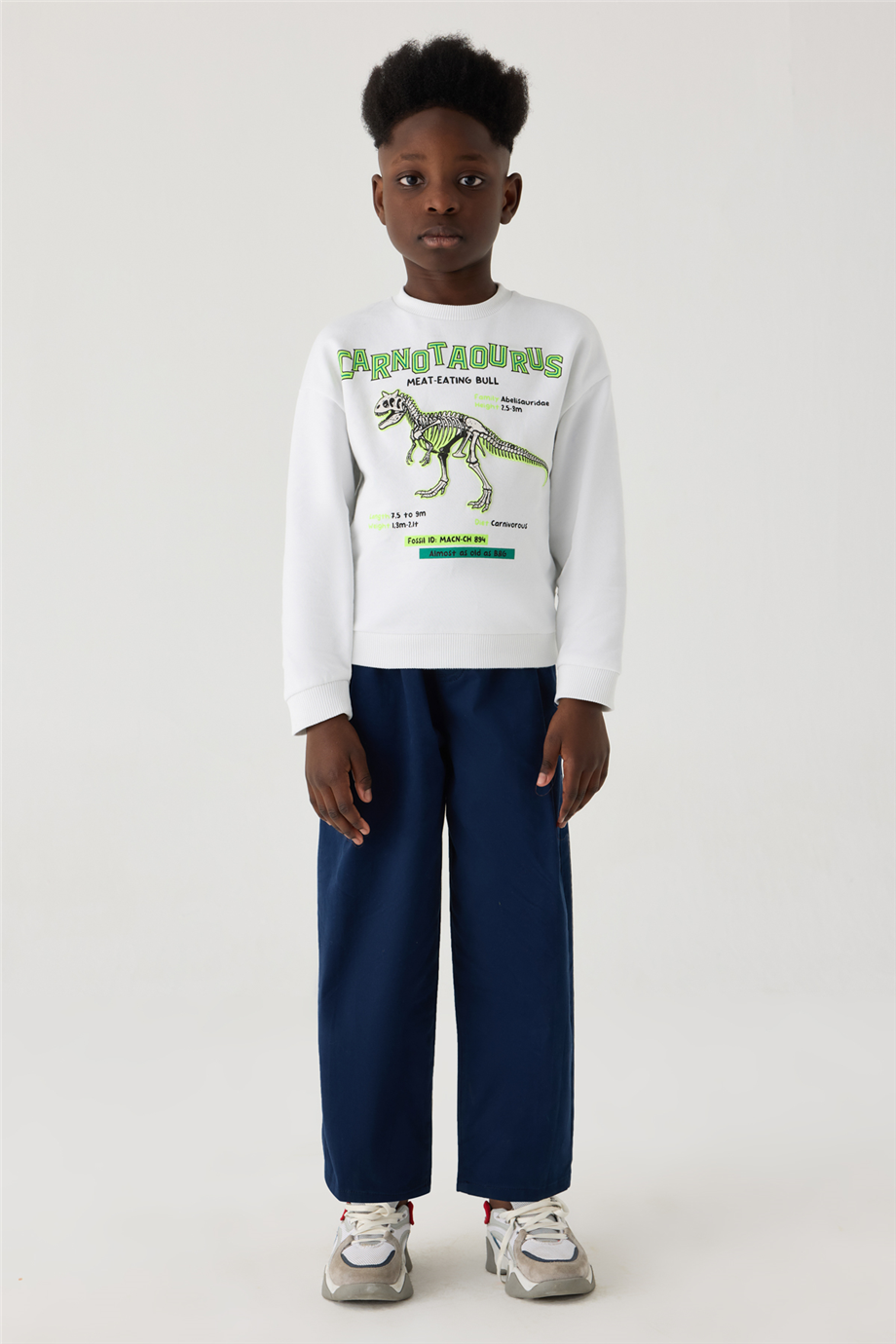 Nebbati Erkek Çocuk Bisiklet Yaka Oversize SweatshirtNebbati Erkek Çocuk Bisiklet Yaka Oversize Sweatshirt