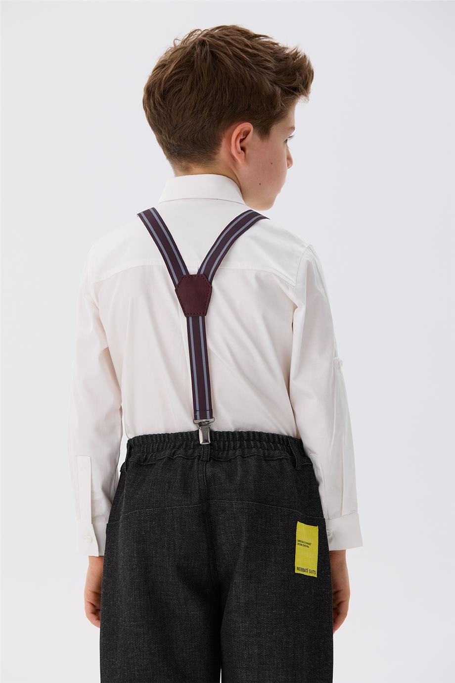 Nebbati Erkek Çocuk Çizgili Askı