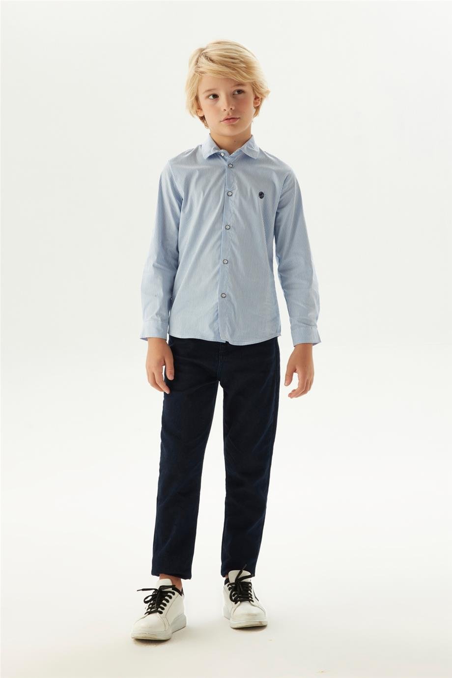 Nebbati Erkek Çocuk Çizgili Gömlek