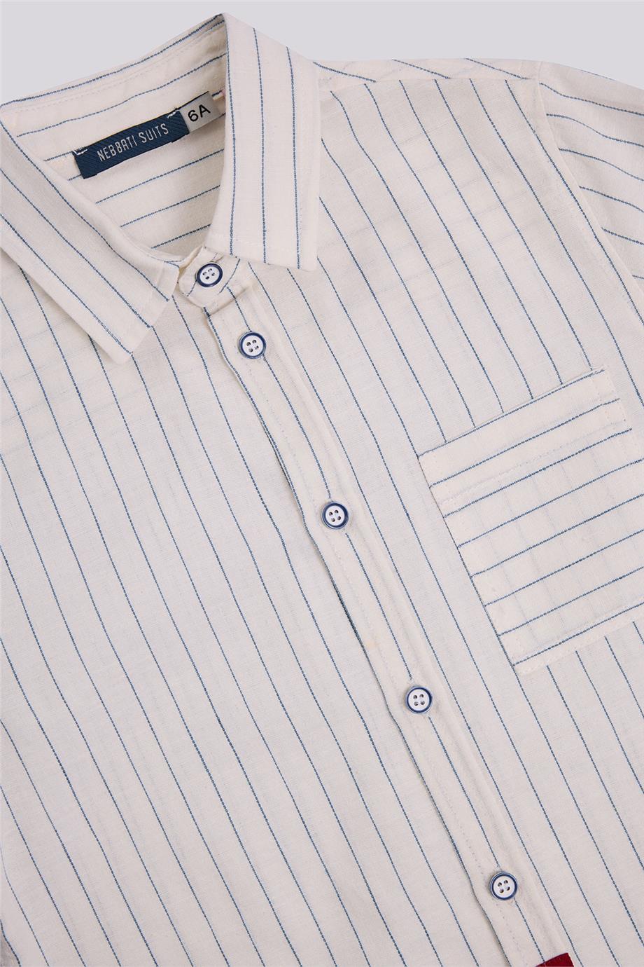 Nebbati Erkek Çocuk Çizgili GömlekNebbati Erkek Çocuk Çizgili Gömlek