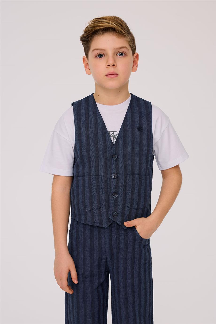 Nebbati Erkek Çocuk Çizgili YelekNebbati Erkek Çocuk Çizgili Yelek