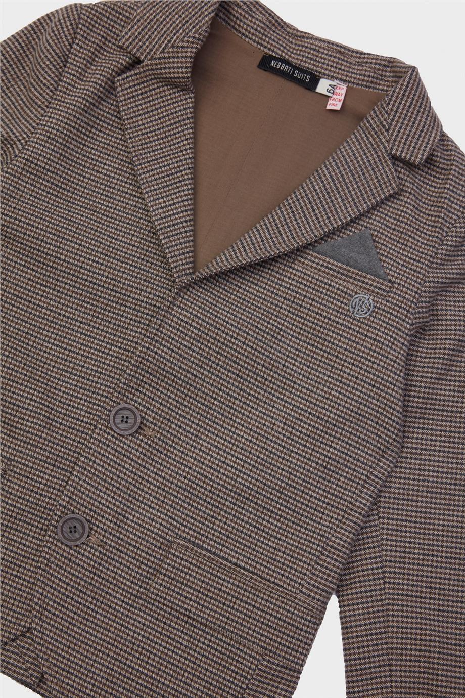 Nebbati Erkek Çocuk Desenli Ceket