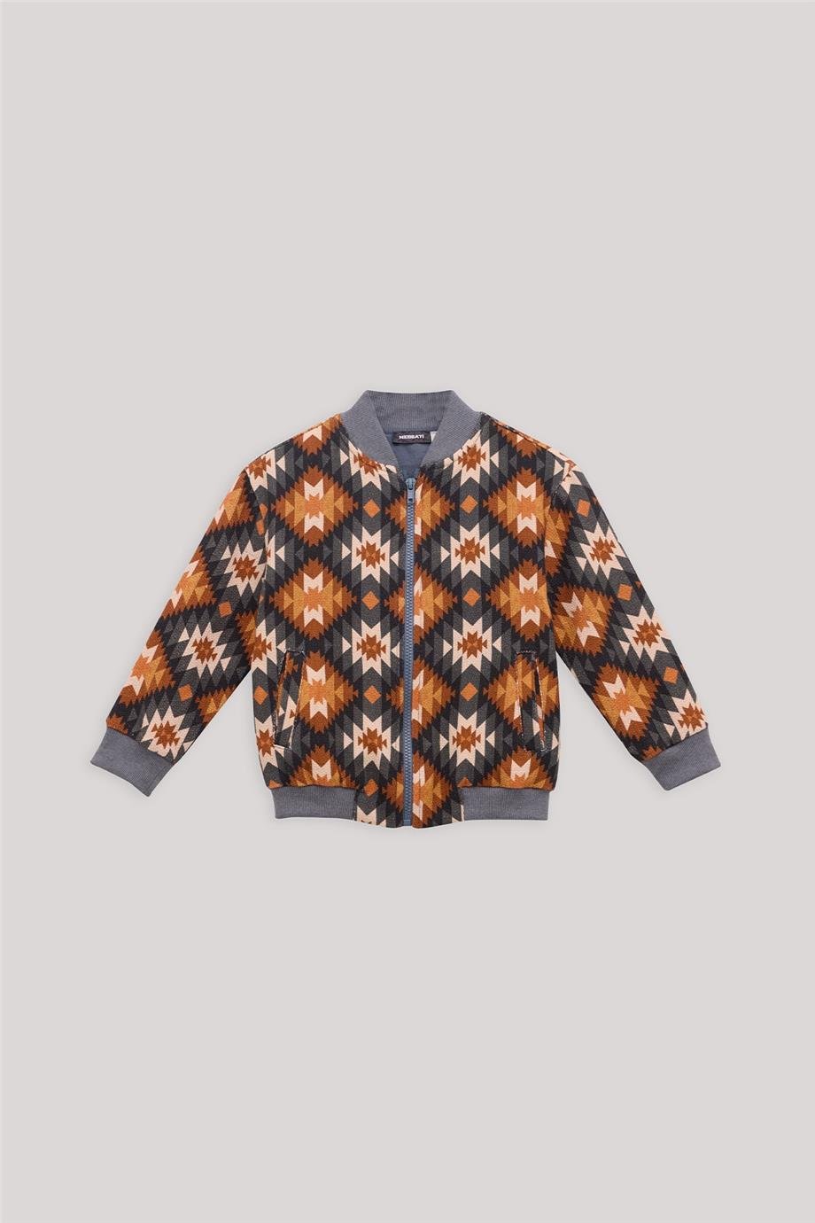 Nebbati Erkek Çocuk Desenli Ceket