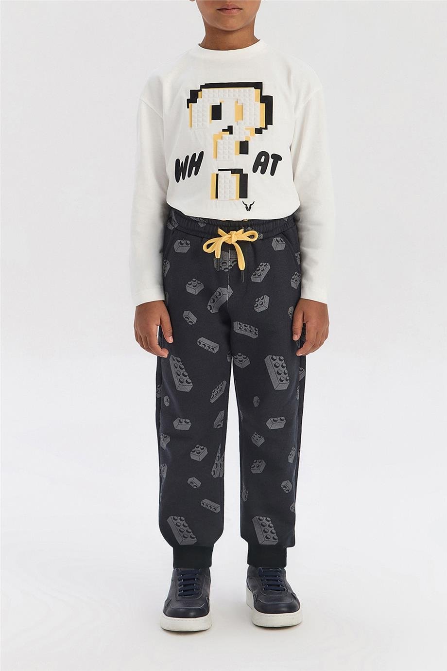 Nebbati Erkek Çocuk Desenli Eşofman AltıNebbati Erkek Çocuk Desenli Eşofman Altı