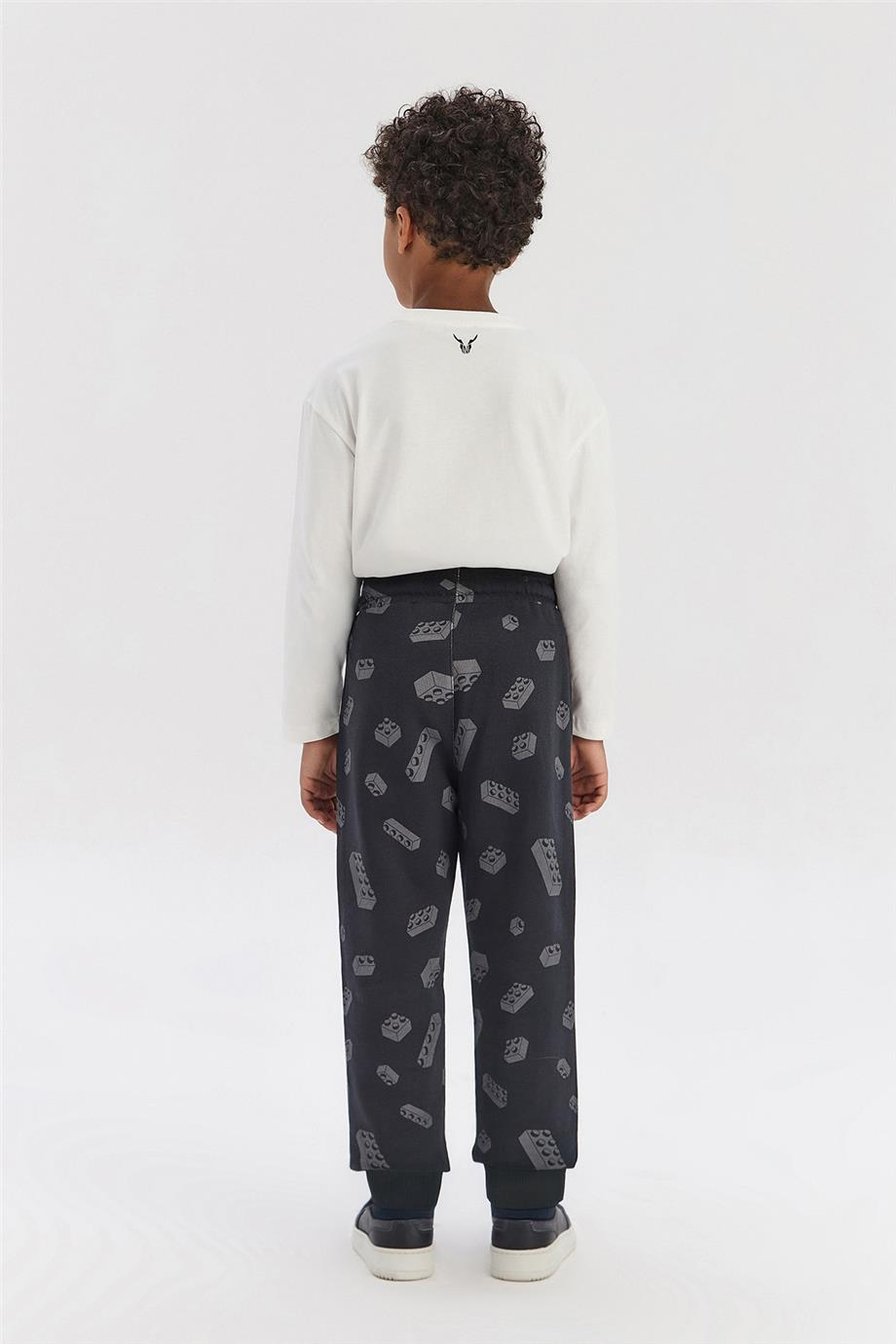 Nebbati Erkek Çocuk Desenli Eşofman AltıNebbati Erkek Çocuk Desenli Eşofman Altı