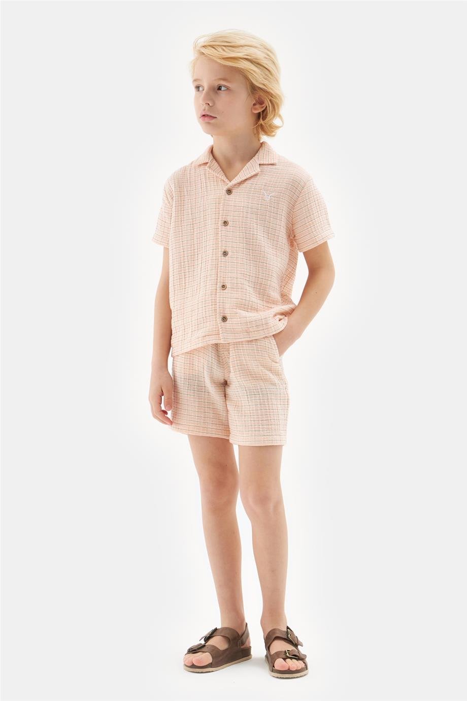 Nebbati Erkek Çocuk Desenli Gömlek