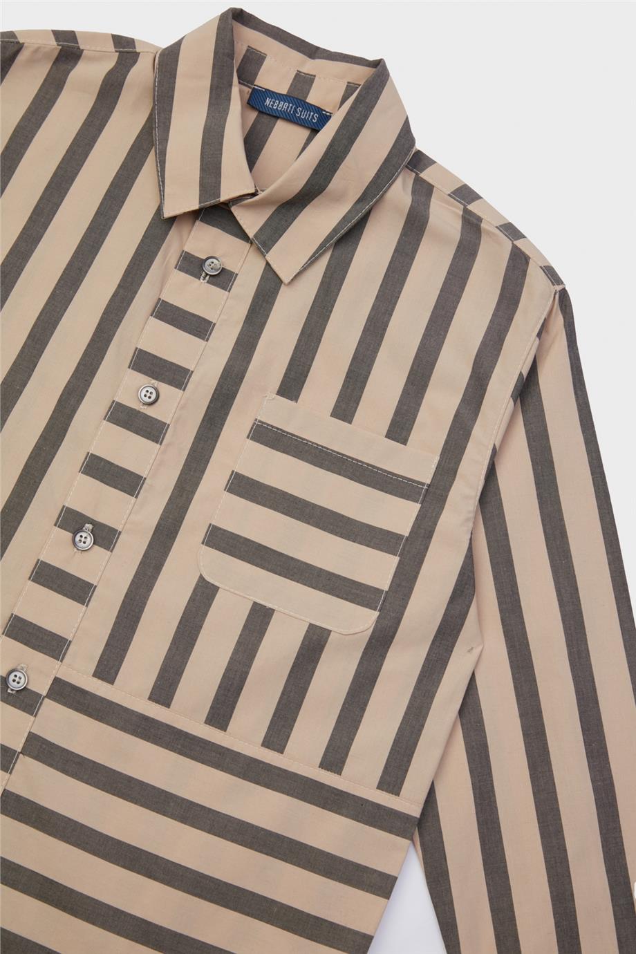 Nebbati Erkek Çocuk Desenli Gömlek