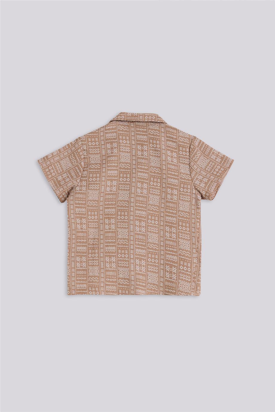 Nebbati Erkek Çocuk Desenli GömlekNebbati Erkek Çocuk Desenli Gömlek