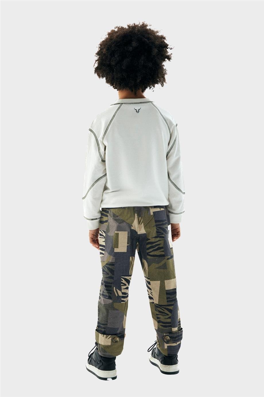 Nebbati Erkek Çocuk Desenli Pantolon