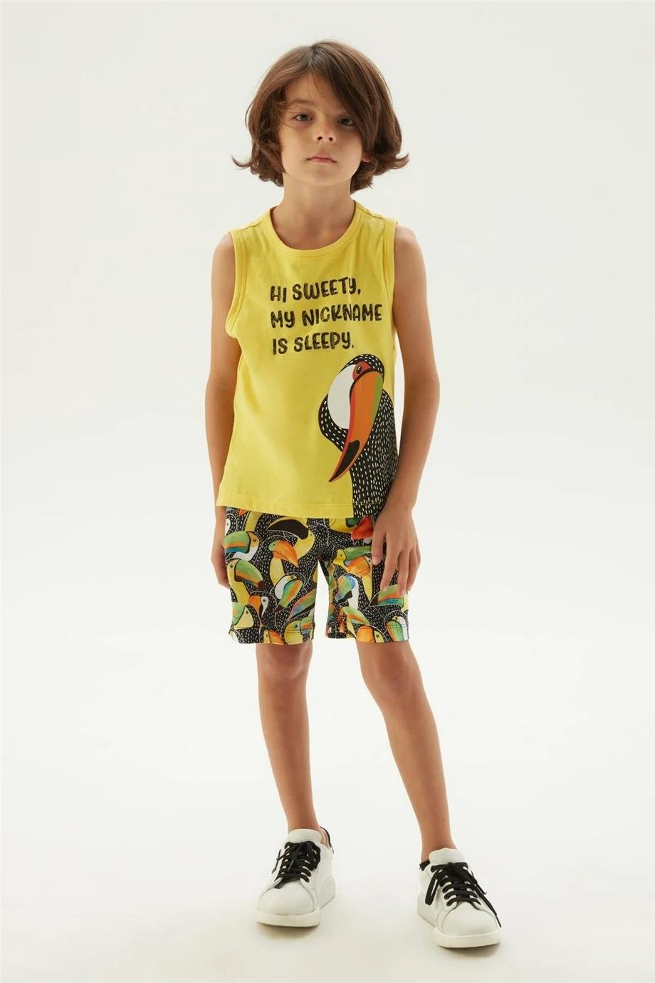 Nebbati Erkek Çocuk Desenli Pijama Takımı