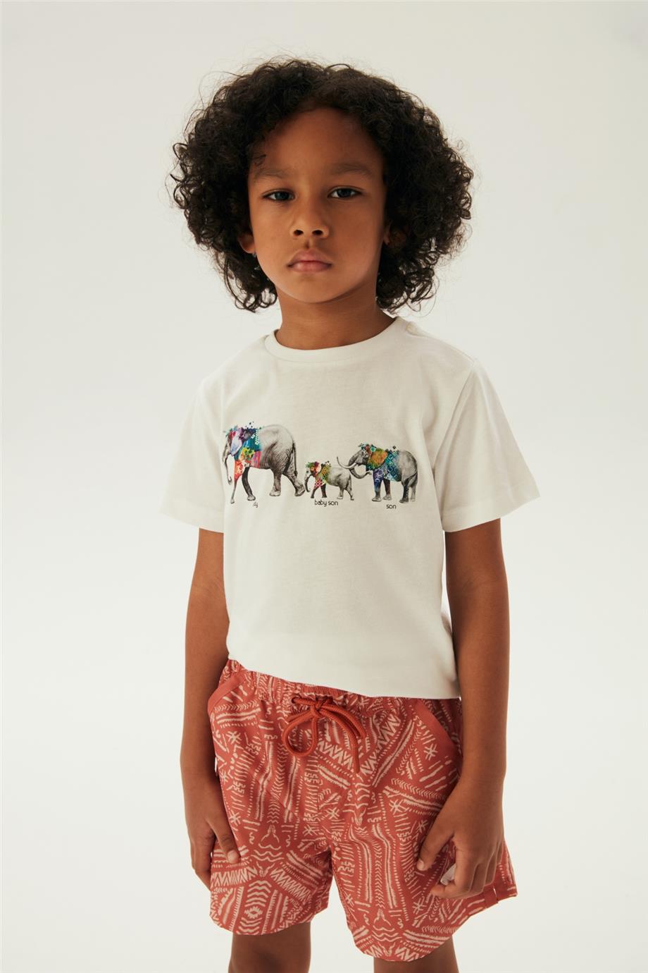 Nebbati Erkek Çocuk Desenli Şort