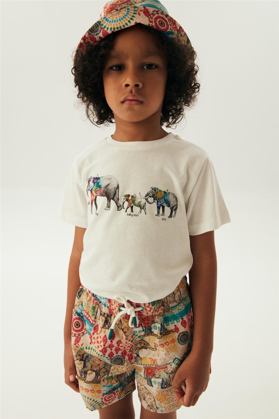 Nebbati Erkek Çocuk Desenli Şort