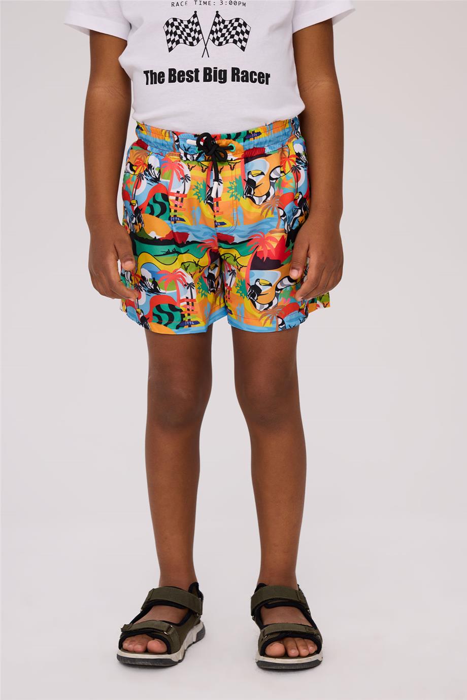 Nebbati Erkek Çocuk Desenli ŞortNebbati Erkek Çocuk Desenli Şort