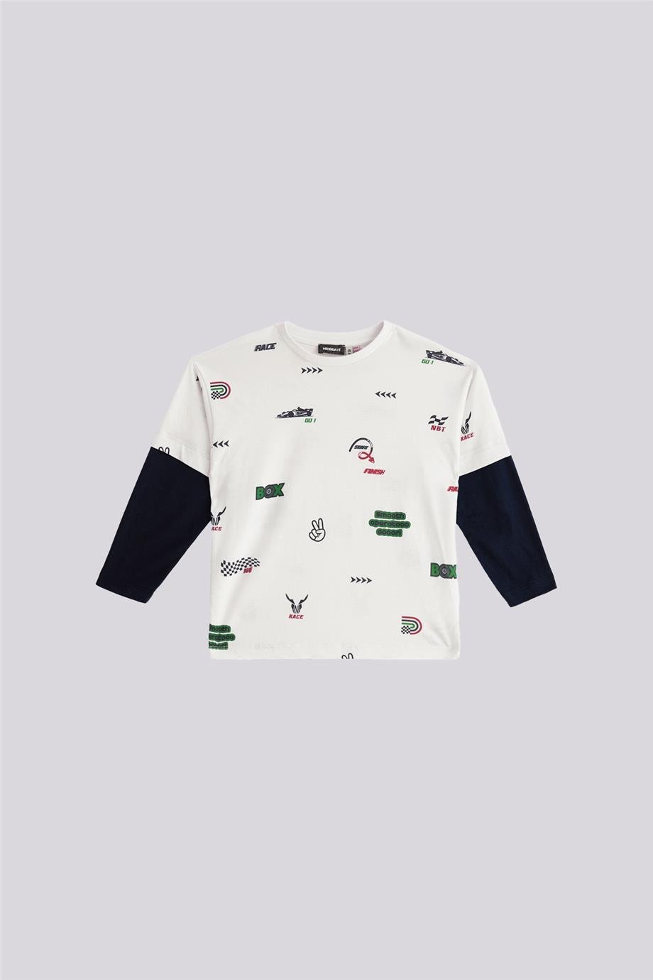 Nebbati Erkek Çocuk Desenli TişörtNebbati Erkek Çocuk Desenli Tişört