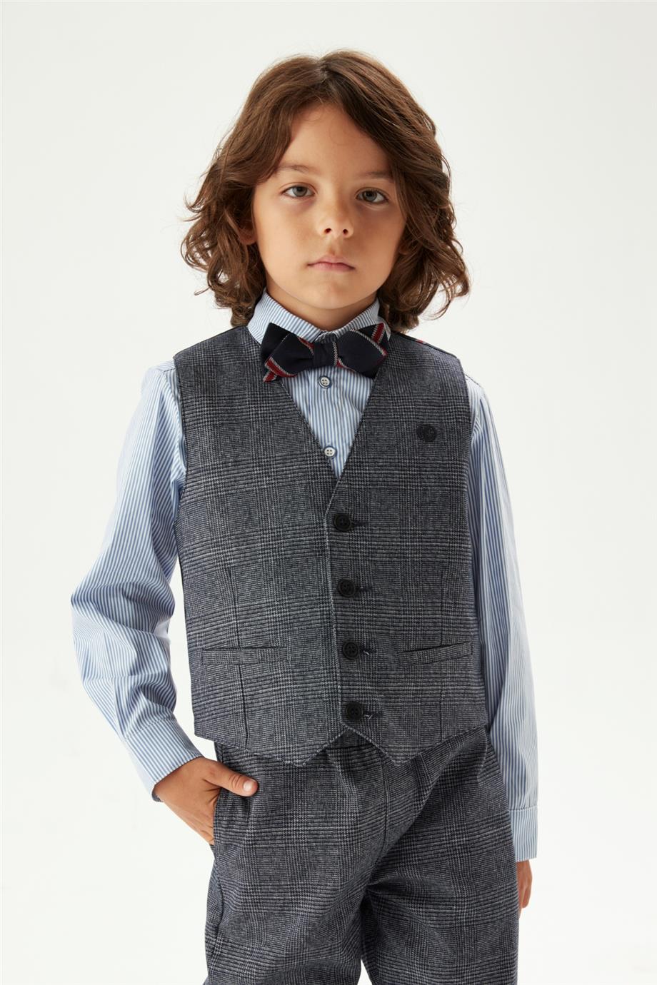 Nebbati Erkek Çocuk Desenli Yelek