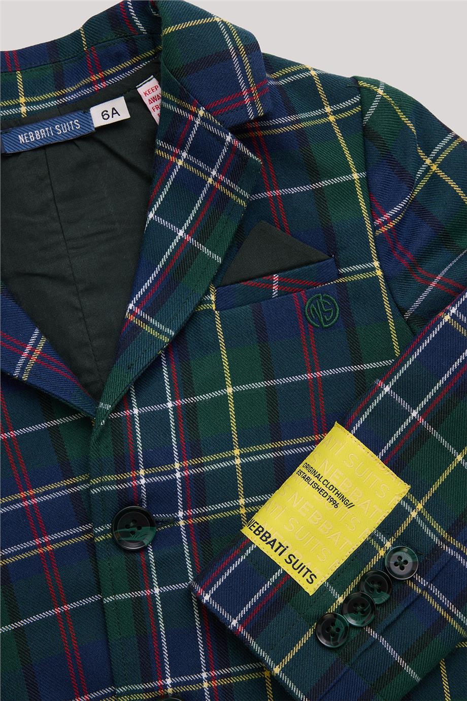 Nebbati Erkek Çocuk Ekose Ceket