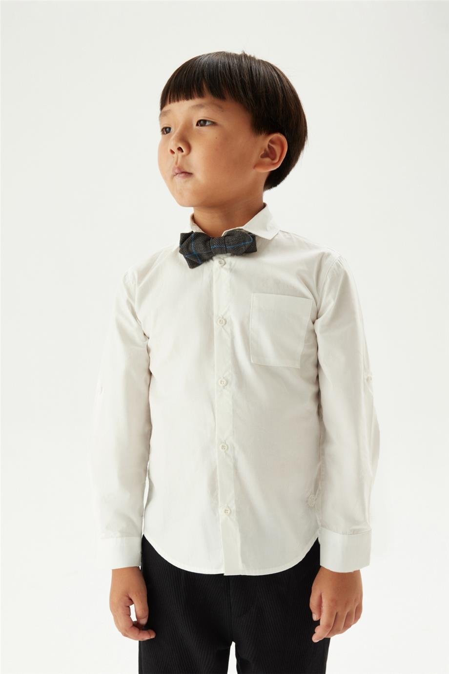Nebbati Erkek Çocuk Ekru Gömlek