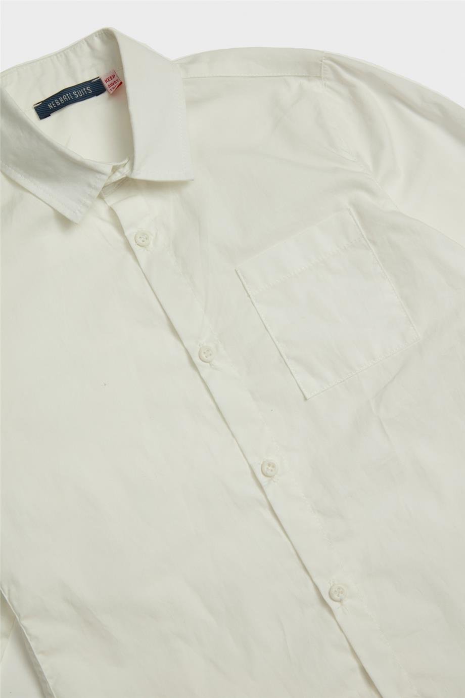 Nebbati Erkek Çocuk Ekru Gömlek