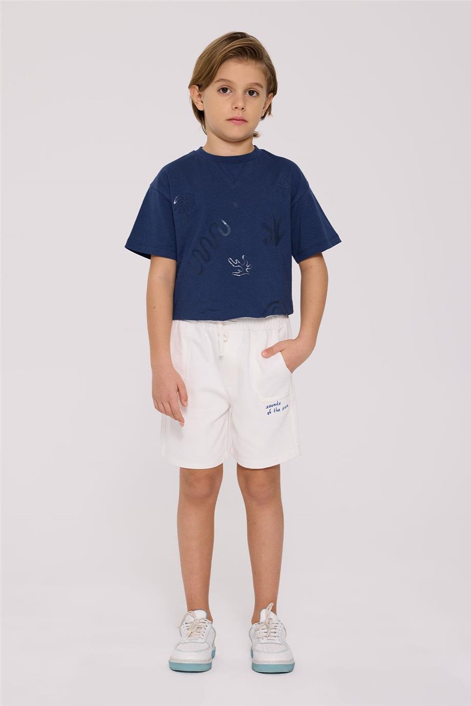 Nebbati Boy Ecru ShortsNebbati Boy Ecru Shorts