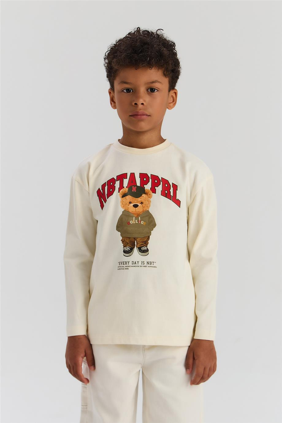 Nebbati Erkek Çocuk Ekru SweatshirtNebbati Erkek Çocuk Ekru Sweatshirt