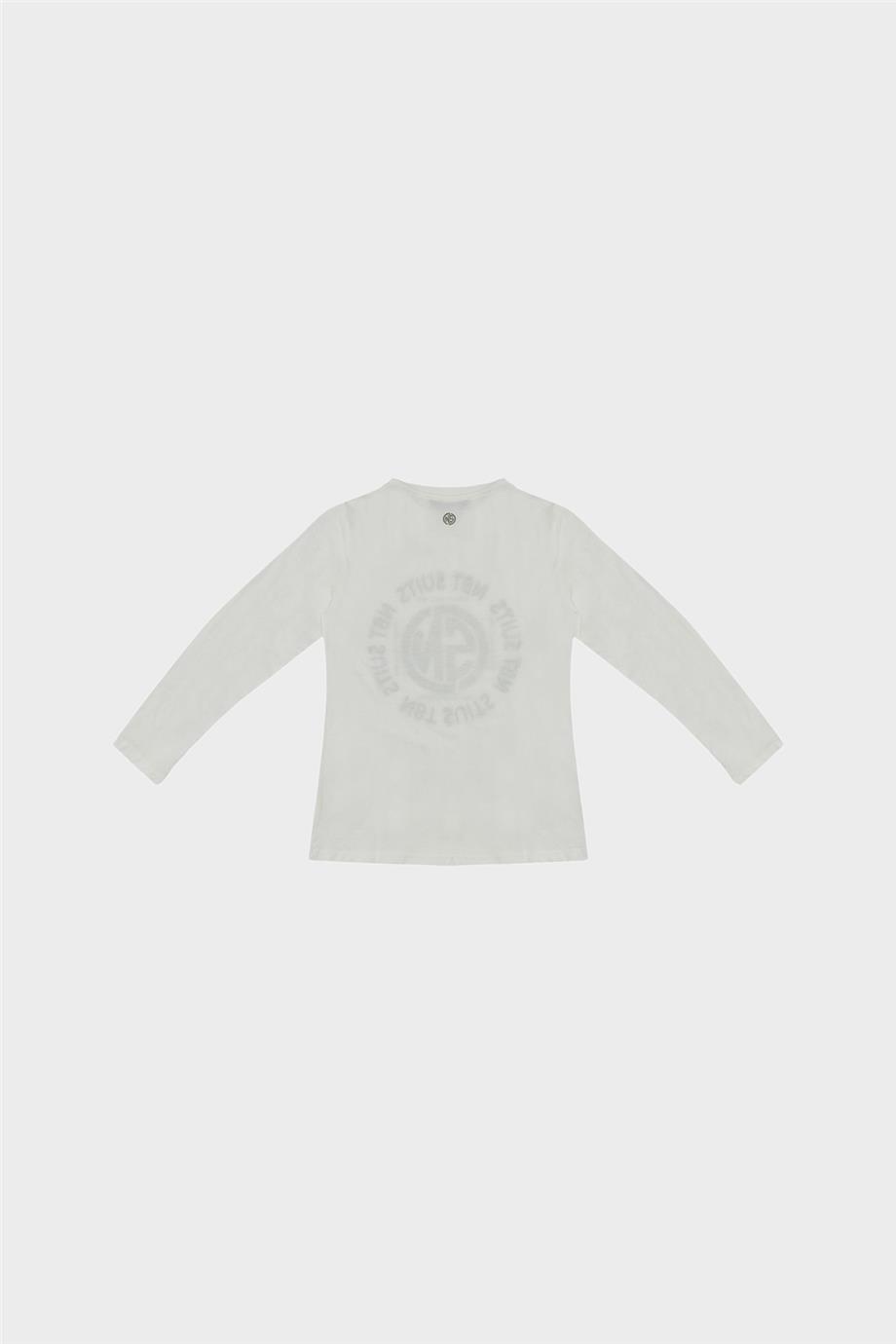 Nebbati Erkek Çocuk Ekru T-Shirt