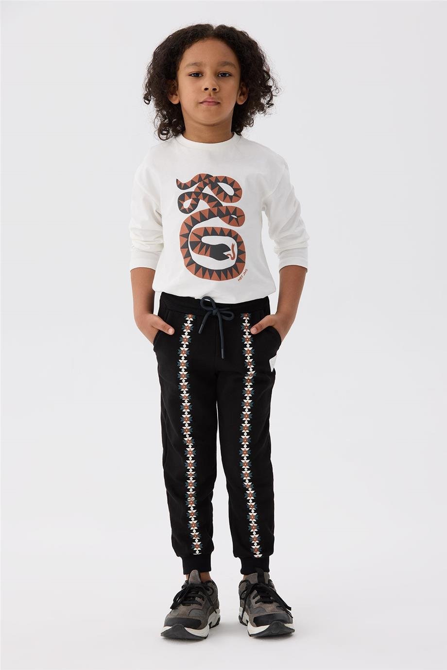 Nebbati Erkek Çocuk Ekru T-Shirt