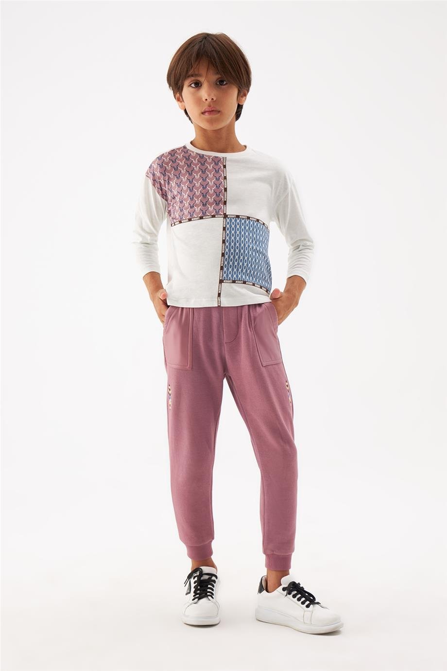 Nebbati Erkek Çocuk Ekru T-Shirt