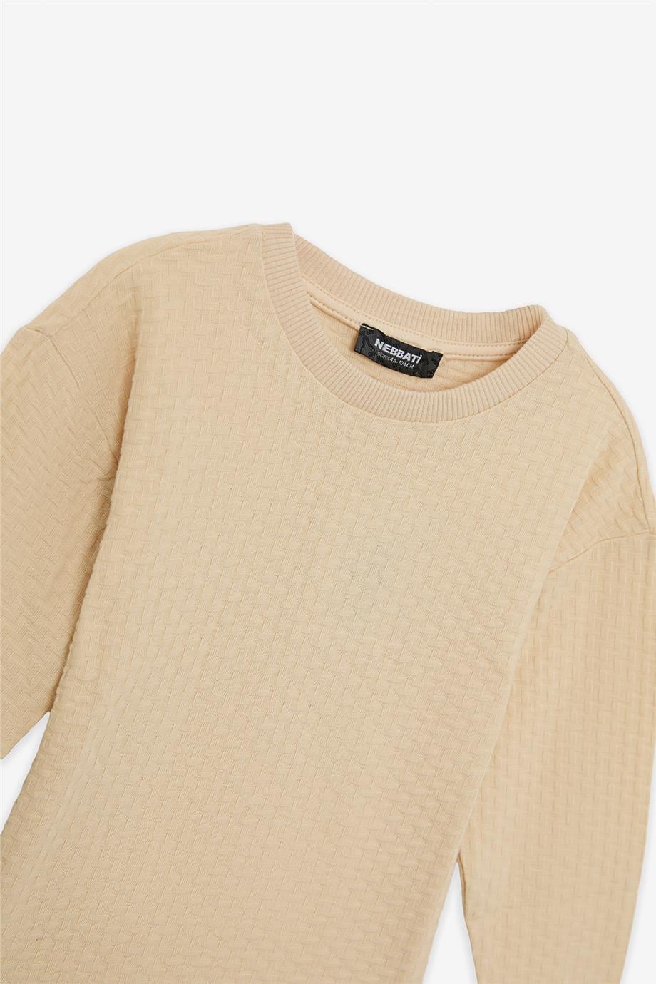 Nebbati Erkek Çocuk Ekru T-ShirtNebbati Erkek Çocuk Ekru T-Shirt