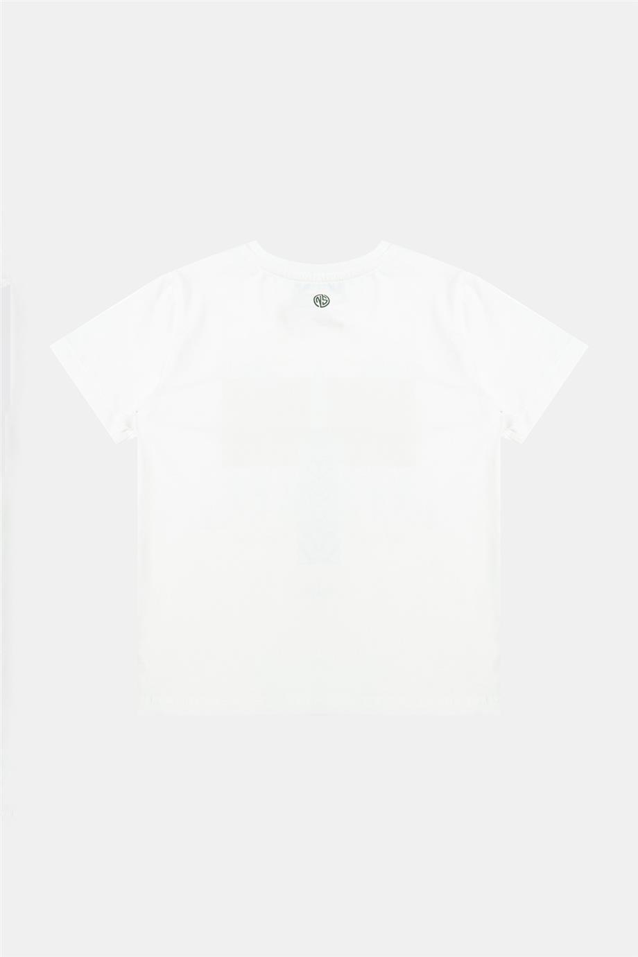 Nebbati Erkek Çocuk Ekru Tshirt