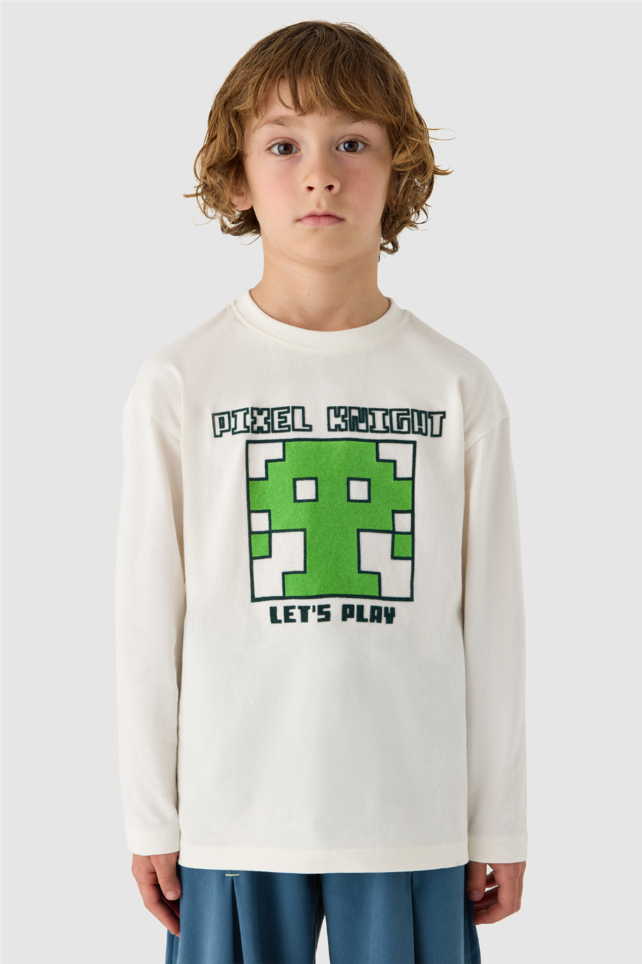 Nebbati Boys Flock Printed Crew Neck T-ShirtNebbati Boys Flock Printed Crew Neck T-Shirt