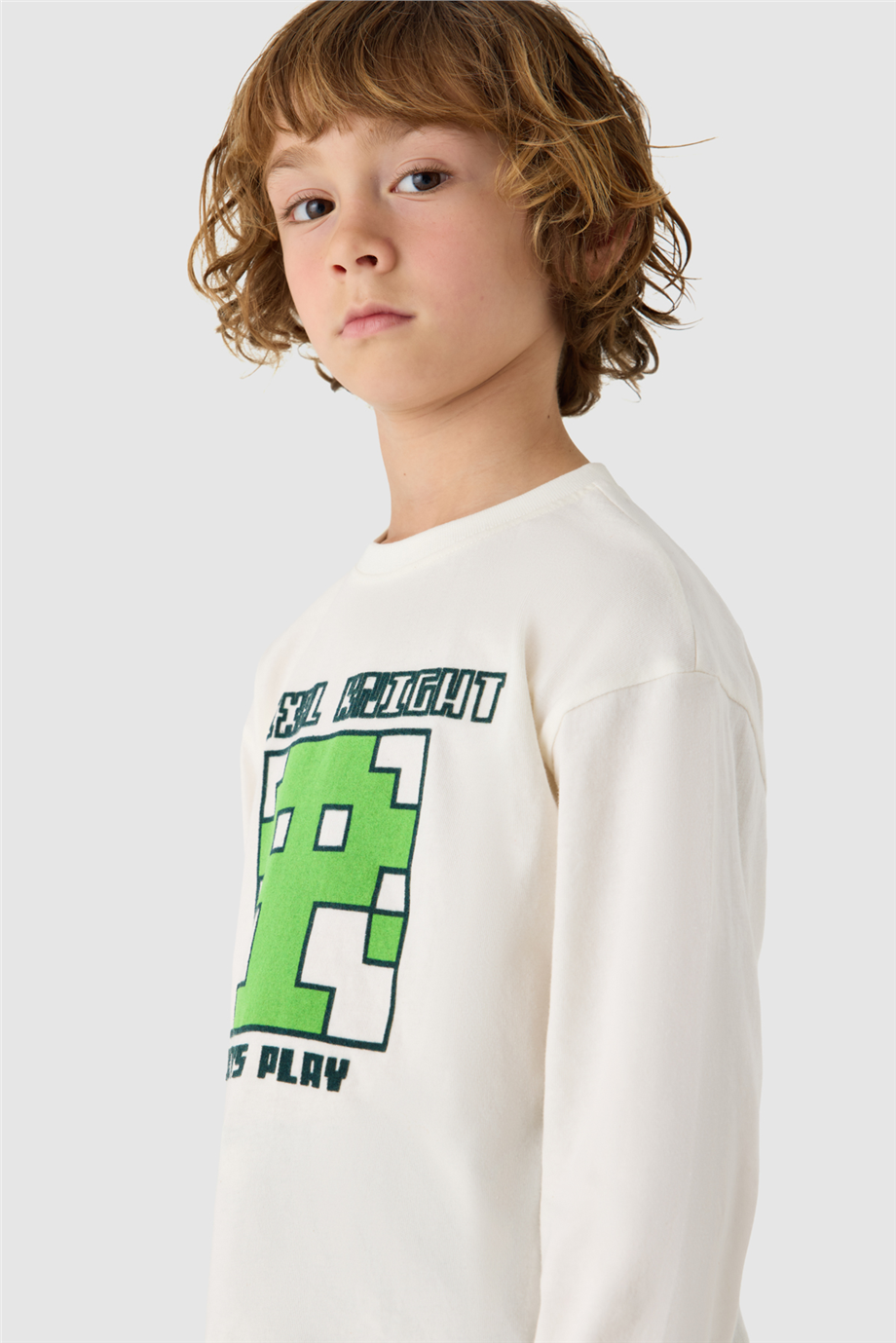 Nebbati Boys Flock Printed Crew Neck T-ShirtNebbati Boys Flock Printed Crew Neck T-Shirt