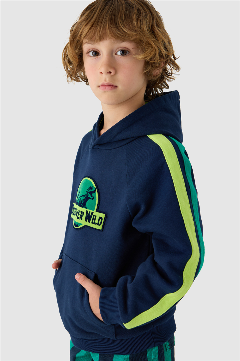 Nebbati Erkek Çocuk Flok Baskılı Kapüşonlu SweatshirtNebbati Erkek Çocuk Flok Baskılı Kapüşonlu Sweatshirt
