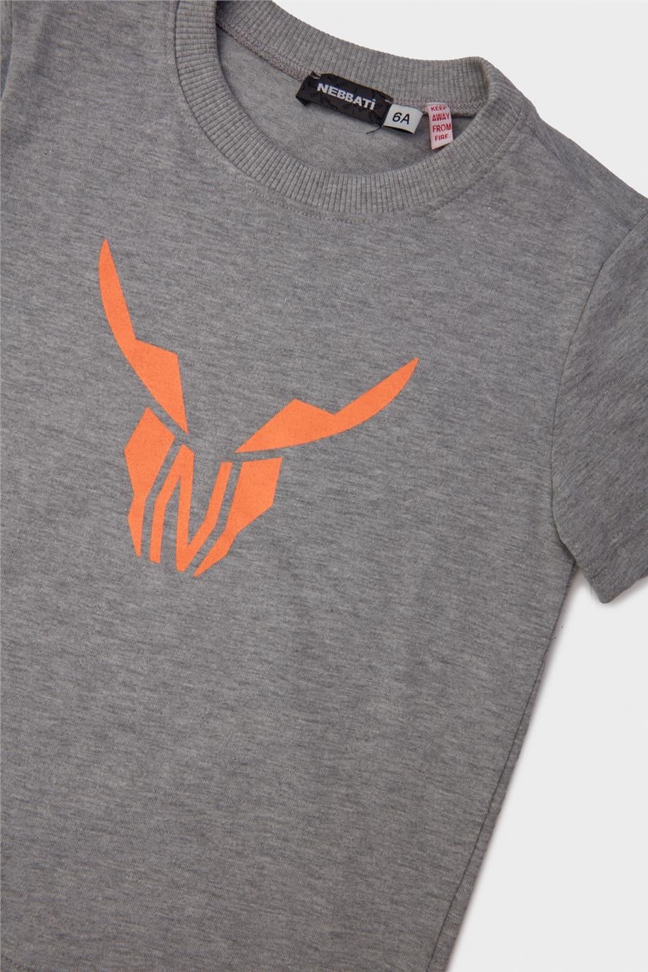 Nebbati Erkek Çocuk Gri T-Shirt