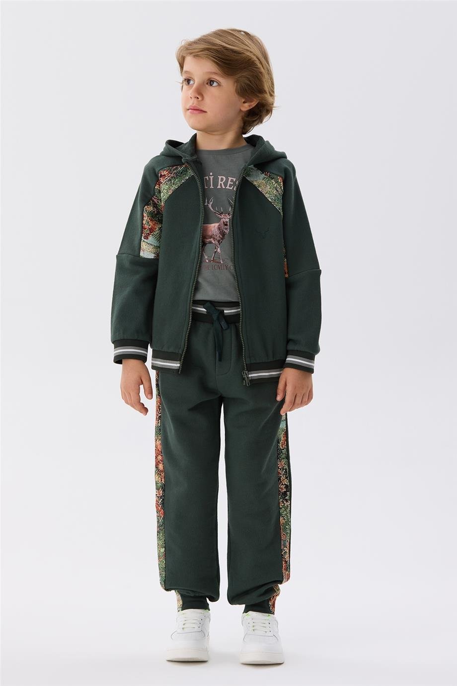 Nebbati Erkek Çocuk Haki Eşofman Altı