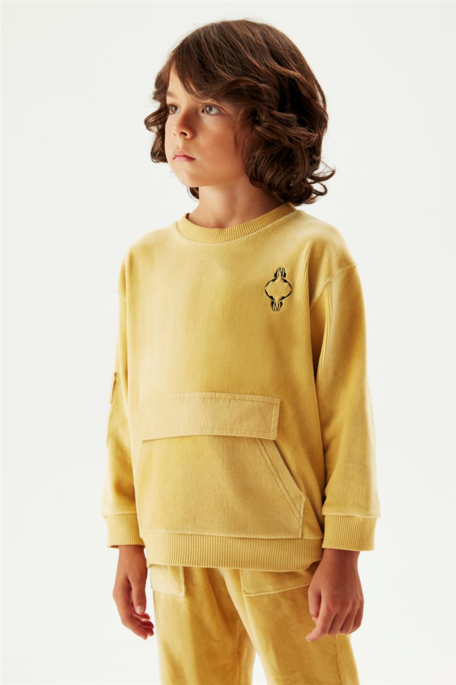 Nebbati Erkek Çocuk Hardal Eşofman Altı