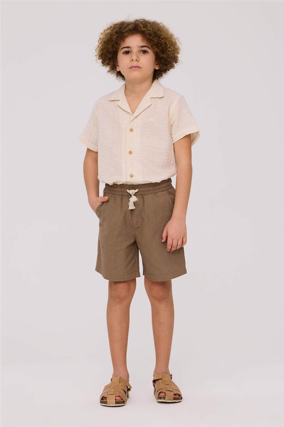 Nebbati Erkek Çocuk Kahverengi ŞortNebbati Erkek Çocuk Kahverengi Şort