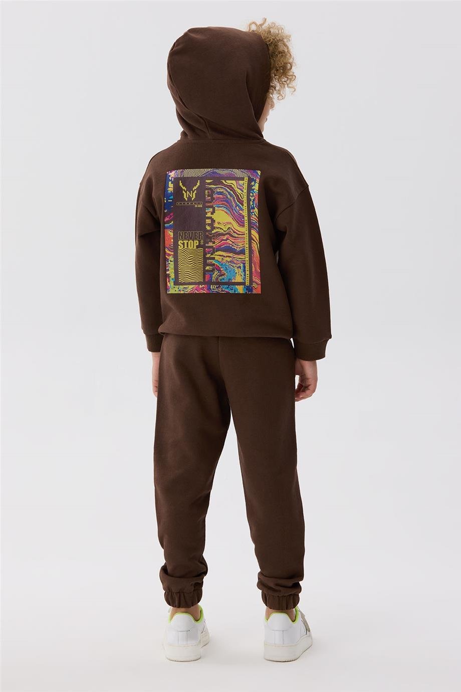 Nebbati Erkek Çocuk Kahverengi Sweatshirt