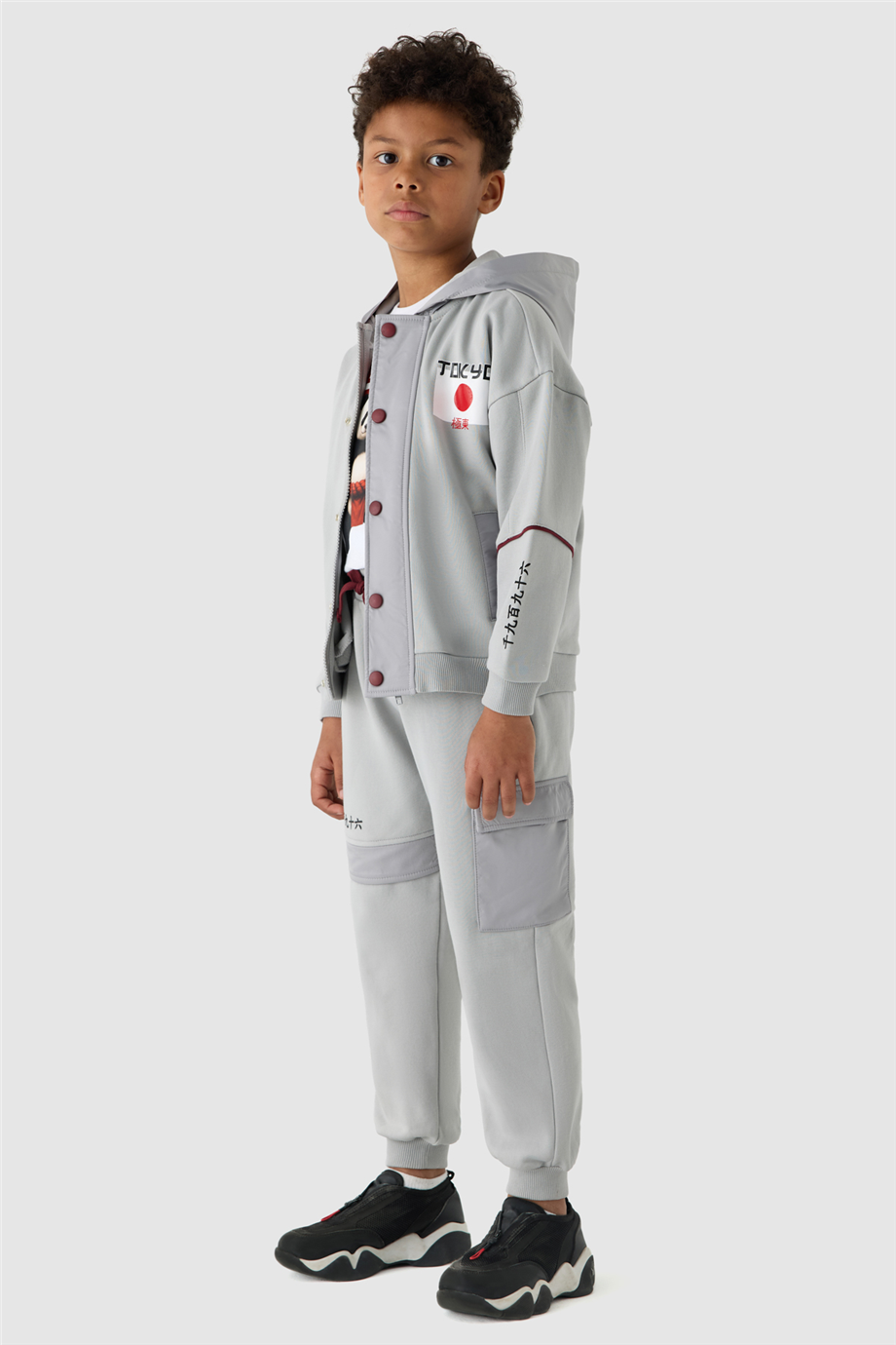 Nebbati Erkek Çocuk Kapüşonlu Oversize Eşofman ÜstüNebbati Erkek Çocuk Kapüşonlu Oversize Eşofman Üstü