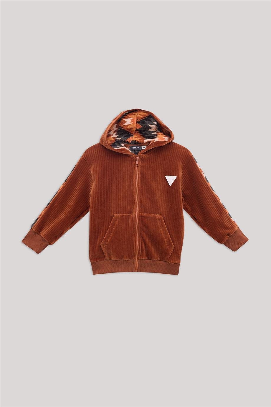 Nebbati Erkek Çocuk Kiremit Eşofman Üstü