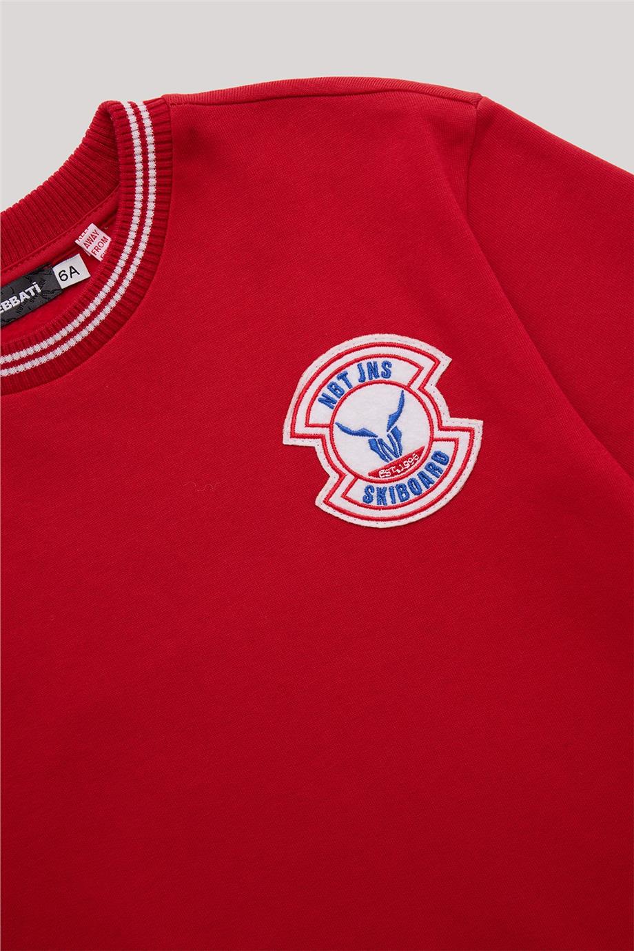 Nebbati Erkek Çocuk Kırmızı Sweatshirt