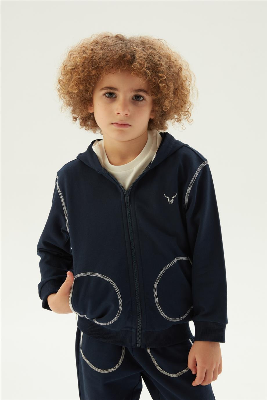 Nebbati Erkek Çocuk Lacivert Eşofman Üstü