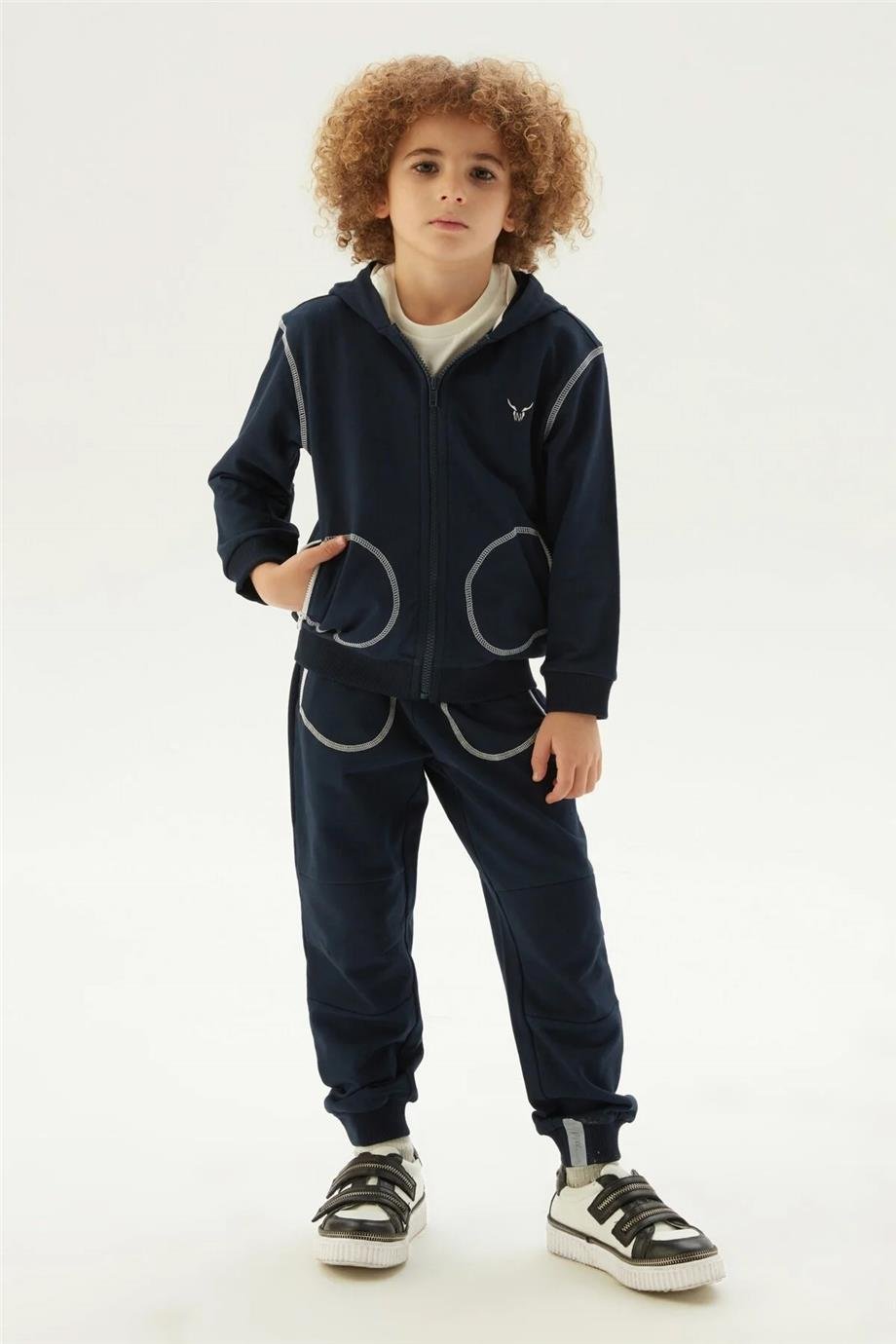 Nebbati Erkek Çocuk Lacivert Eşofman Üstü