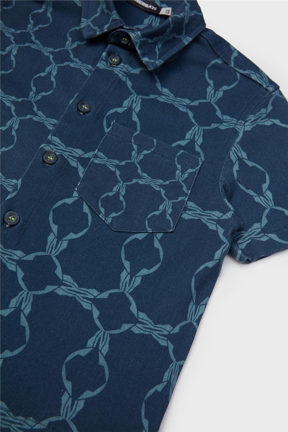 Nebbati Erkek Çocuk Lacivert Gömlek