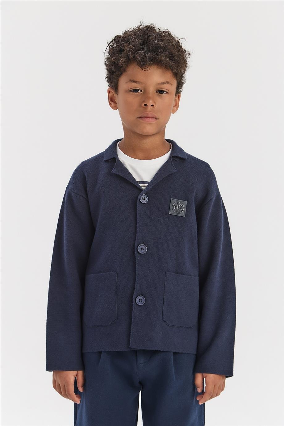 Nebbati Boy Navy Blue CardiganNebbati Boy Navy Blue Cardigan